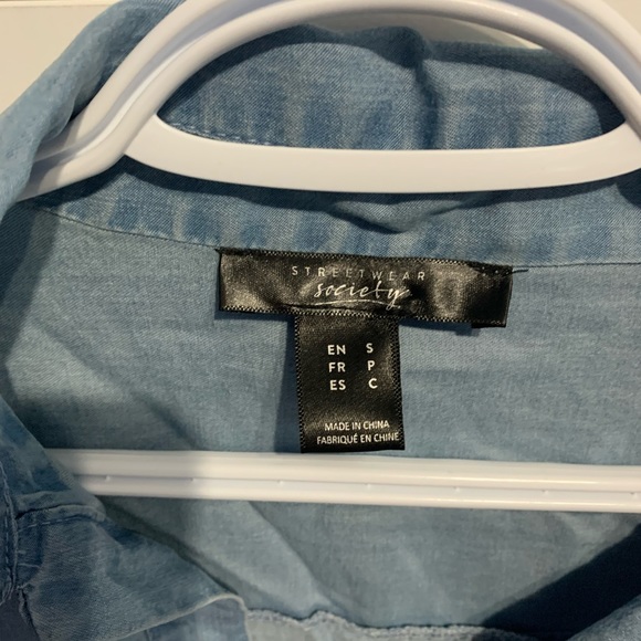 streetwear society collared top size medium - Picture 3 of 3